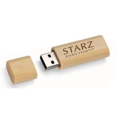 Bamboo USB Flash Drive w/Key Chain (8 GB)