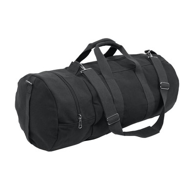 Black 30" Double Ender Canvas Sports Bag