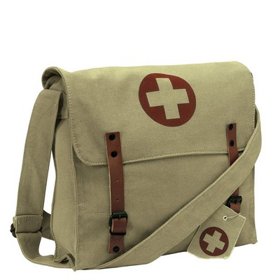 Khaki Vintage Medic Bag w/Cross