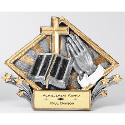 Resin Diamond Plate Stand or Hang Sculpture Award (Religion)