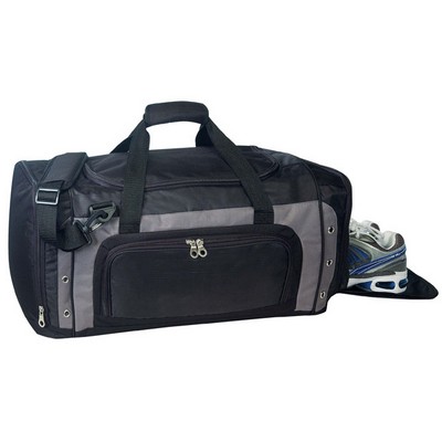 Deluxe Poly Duffel Bag with Shoe Storage