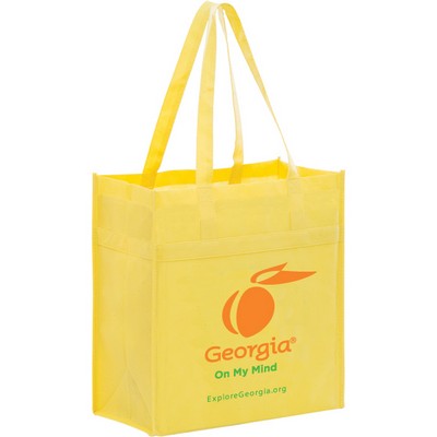 Heavy Duty Grocery Bag w/ Poly Board Insert & 1 Color Imprint (13"x7"x14")