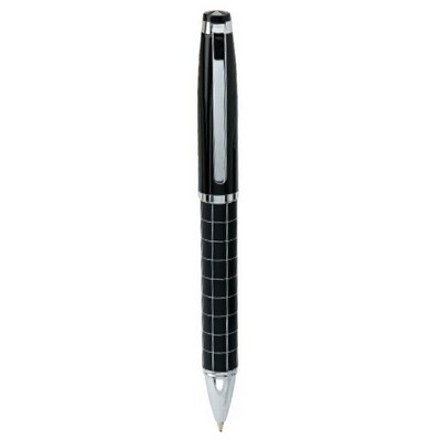 Landmark Twist Action Ballpoint Pen w/ Diamond Cut Grid Accent