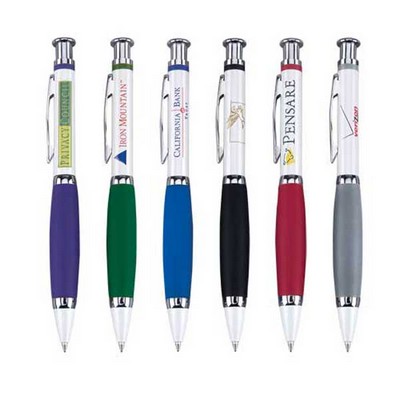 Ballpoint Pen Click Action Soft Rubber Grip