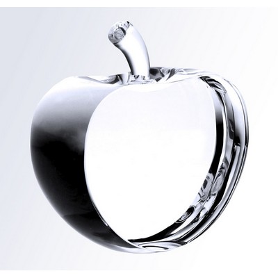 Crystal 'Teacher's Pet' Apple, Large (3-1/8"x3-1/4"H)