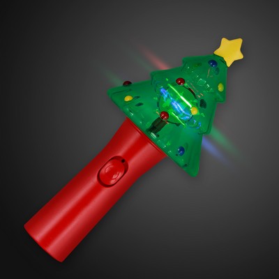 Spinning Lights Christmas Tree Wand - BLANK