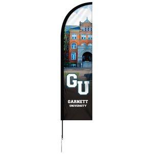 8' Single Reverse Portable Half Drop Banner w/ Hardware Set