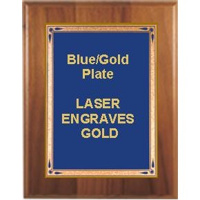 Cherry Plaque 8" x 10" - Blue/Gold 6" x 8" Teardrop Plate