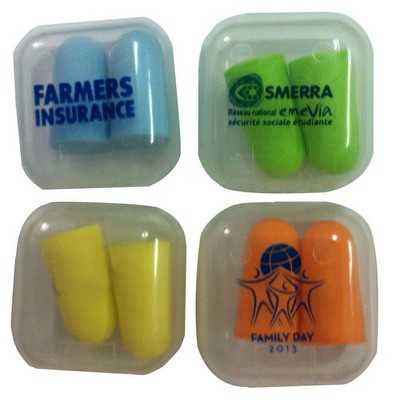 Foam Ear Plugs In Clear Case