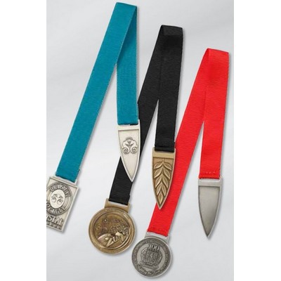 Brass Medal Ribbon Bookmark w/ Plain or Wreath Bullet Tip (1.50"x0.102")