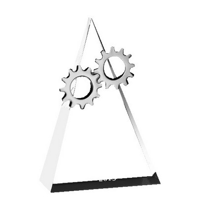 Triangle Gear Tower Award 8"H