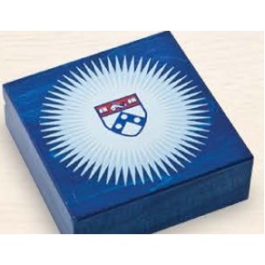 Blue Square Silk Screened Box