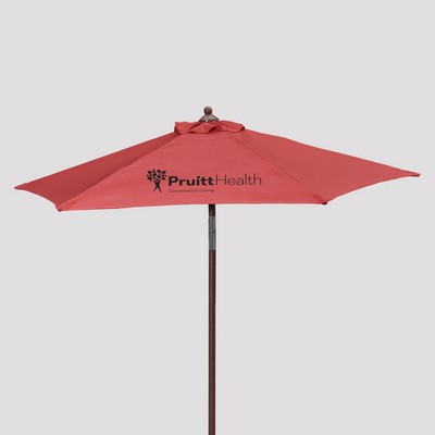 Wood Look Patio Umbrella w/Tilt