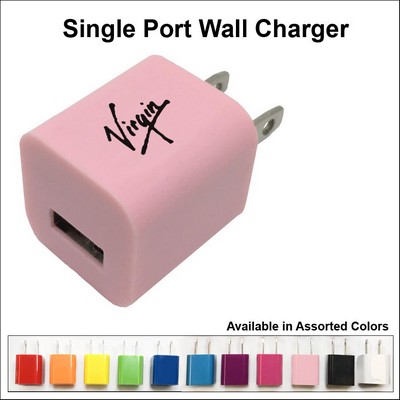 Single Port USB Wall Charger - Pink