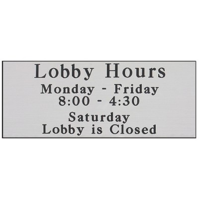 Engraved Plastic Sign - Horizontal, 12" x 6"