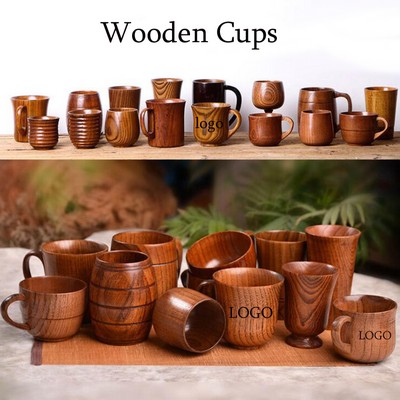 Custom Natural Wood Drinking Cups