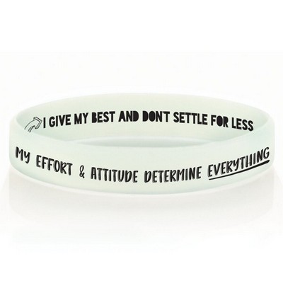 My Effort & Attitude Determine Everything Positive 2-Sided Silicone Bracelet