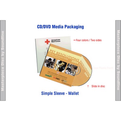 DVDR Blank Recordable Custom Printed in Simple Sleeve/Wallet