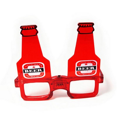 Beer bottle shape led flashing glasses