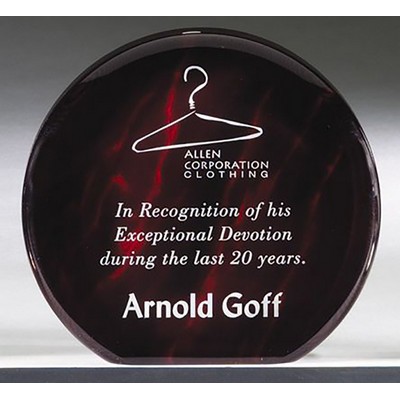 Round Red Marble Award Series, Large (6" Diameter)