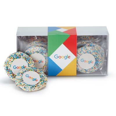 Custom Sugar Cookie w/ Corporate Color Sprinkles in Gift Box (12 Piece)