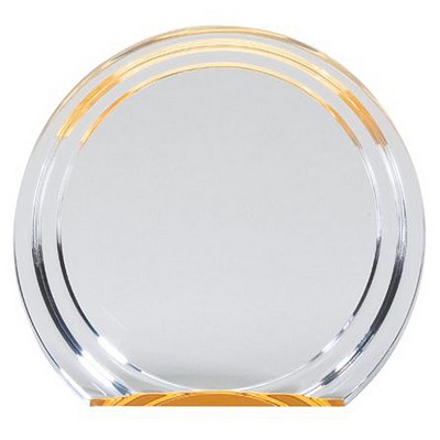 Gold Double Halo Circle Award, Large (6-1/4"x7"H)