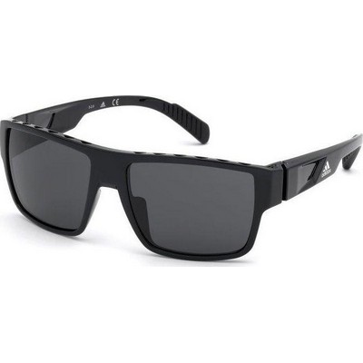 Adidas® Men's Shiny Black/Smoke Gray Sunglasses