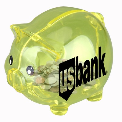 Mini Size Transparent Piggy Bank (Shorter Prod Time)