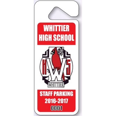 Custom Spot Color Parking Permit w/Reflective Material (9" x 3½")