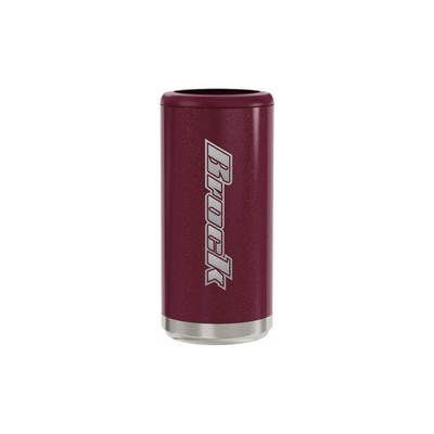 12 Oz. Glitter Rosewood Maars Stainless Steel Skinny Can Cooler