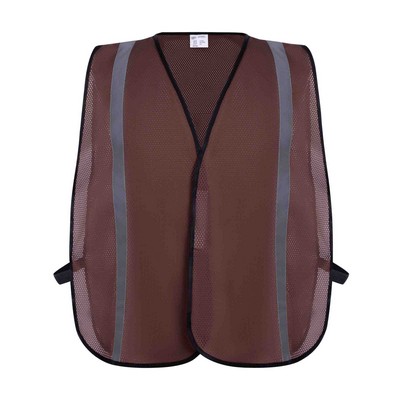 Economy Brown Mesh Safety Vest