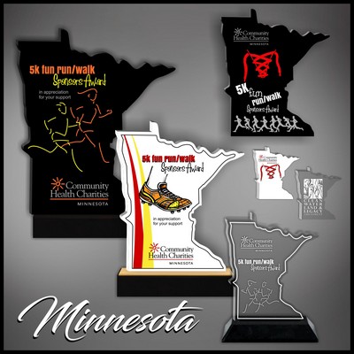 6" Minnesota Black Budget Acrylic Award