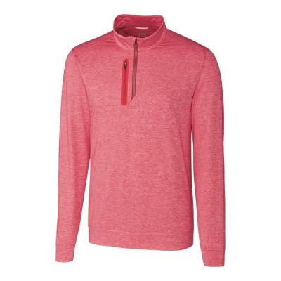 Cutter & Buck Stealth Heathered Mens Big and Tall Quarter Zip Pullover