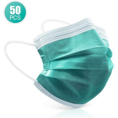 Teal Green, 3-Ply Disposable Face Mask ***Domestic Inventory Available***