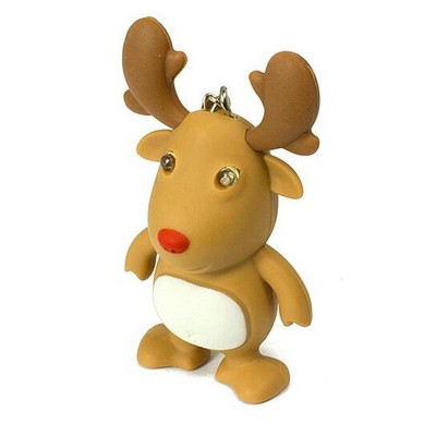 Reindeer LED Sound Keychain