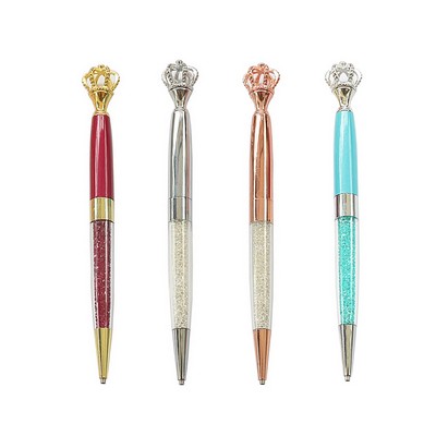 Crown Diamonds Crystal Metal Pen with Rhinestone