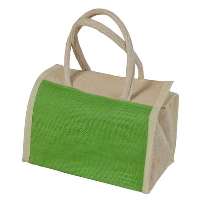 Jute Fiber/Burlap Bag with Thick Rope Handles (10"x5"x9")