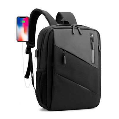 Business Laptop Backpack w/USB Charging Port (16.1"x12")