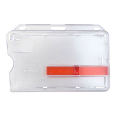 3.38" W x 2.18" H - Horizontal Rigid Card Holder (1 Color Imprint)