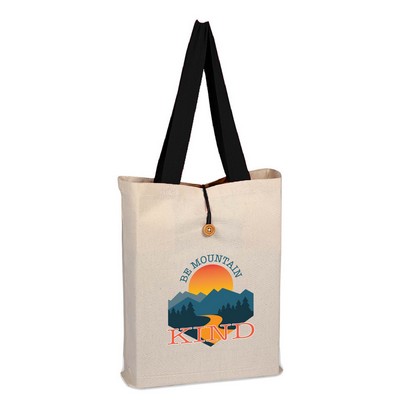 ButtonUp Canvas Tote - Full Color Transfer (15" x 16" x 3")