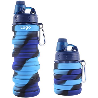 Silicone Collapsible Water Bottle for Gym Travel Camping Hiking Kids Water Bottle