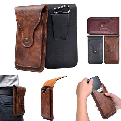 Cell Phone Pouch PU Holster Case with Belt Clip Cover