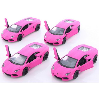 5" Pink Lamborghini Aventador Die Cast