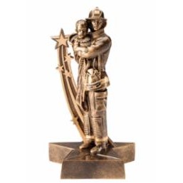 9" Fireman w/Child Award