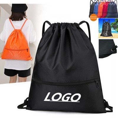 Drawstring Backpack Bag Sport Gym Sackpack