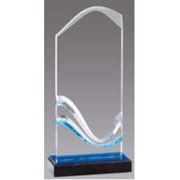 11" Wave Tower Award w/Marble Base