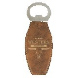 Rustic/Gold Leatherette Bottle Opener w/Magnet