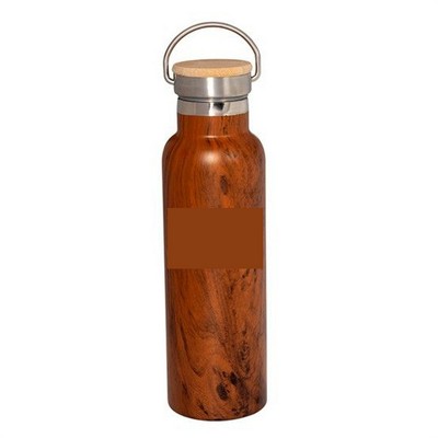 20 oz. Vacuum Bottle with Bamboo Lid