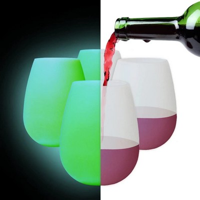 Glow in the Dark Silicone Wine Glasses