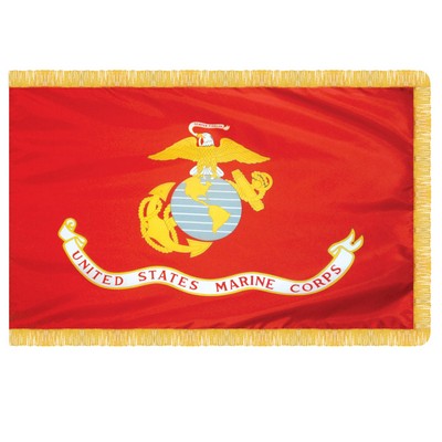 Marine Corp 3' x 5' Nylon with Pole Hem and Fringe